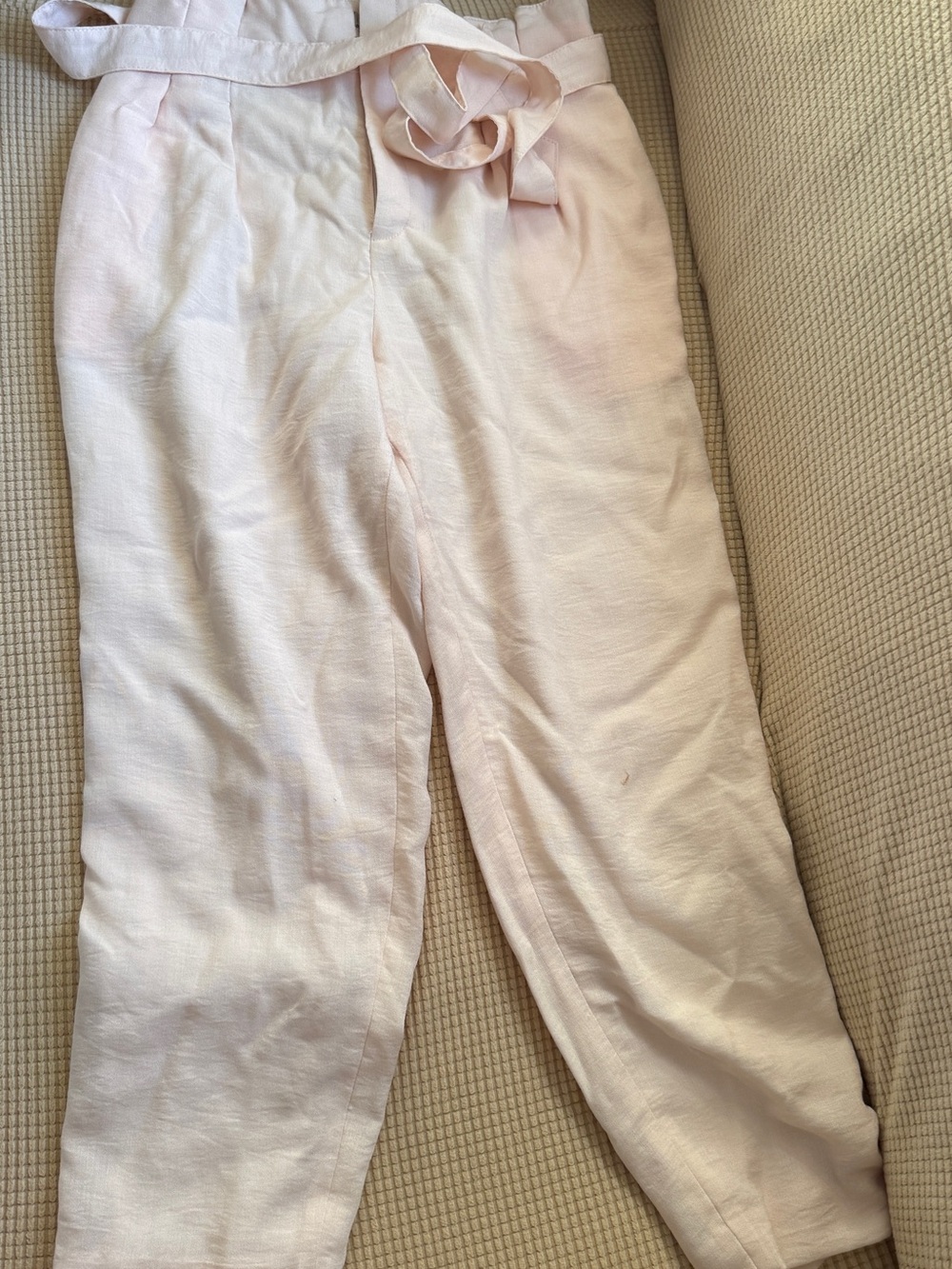 Club Monaco Light Pink Womens' Paperbag Waist Pants